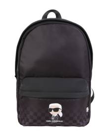 Karl Lagerfeld Kids K-Ikonik checkered twill backpack - Black