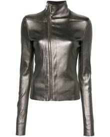 Rick Owens Gary metallic-leather jacket - Silver