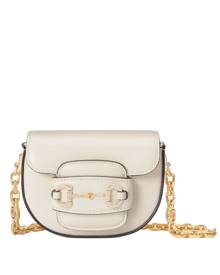 Gucci Horsebit 1955 rounded belt bag - White