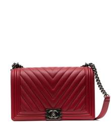 CHANEL Pre-Owned Boy leather shoulder bag - Red