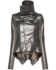 Rick Owens handkerchief-hem leather jacket - Grey