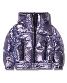 Moncler Enfant metallic-effect puffer jacket - Purple