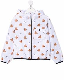 Palm Angels Kids bear-motif windbreaker - White