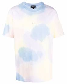 A.P.C. tie-dye print cotton T-shirt - Blue