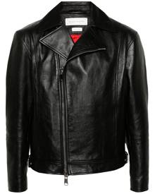 Alexander McQueen zip-up leather biker jacket - Black