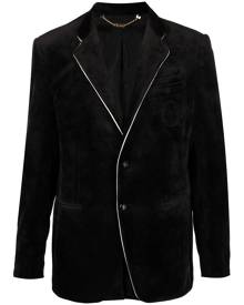 Billionaire tailored-fit velvet-blazer - Black