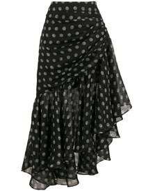 Isolda Ilka Pérolas da Amazônia polka dot skirt - Black