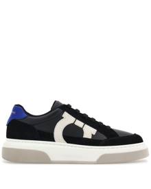 Ferragamo Gancini panelled leather sneakers - Multicolour