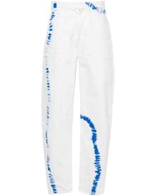 REV Phoenix tie-dye tapered jeans - White