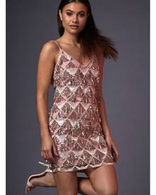 ISAWITFIRST.com Pink Cami Sequin Tassel Dress - 6 / PINK