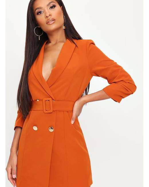 Orange Women's Long Sleeve Dresses - Clothing | Stylicy