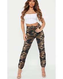 ISAWITFIRST.com Khaki Camo Print Cargo Pants - 4 / GREEN