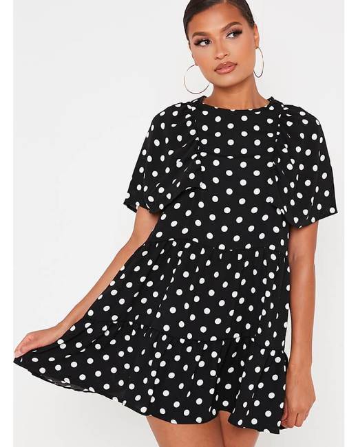 spotty dress black and white