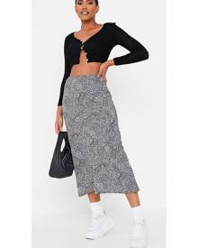 ISAWITFIRST.com Black Polka Dot Midi Skirt - 4 / BLACK