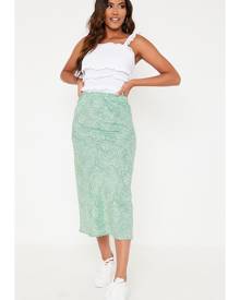 ISAWITFIRST.com Green Polka Dot Midi Skirt - 4 / GREEN