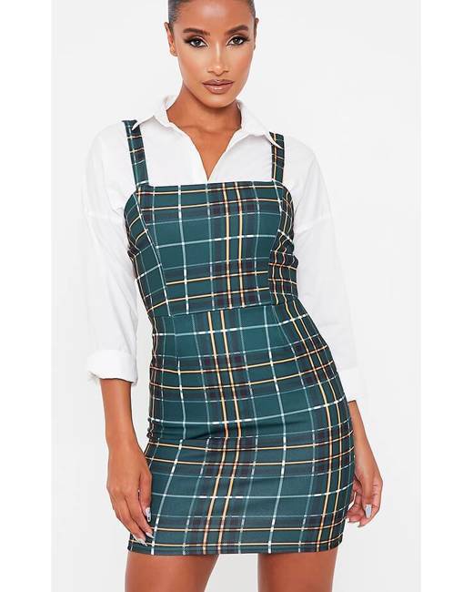 dark green pinafore