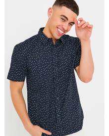 ISAWITFIRST.com Navy Men's Short Sleeve Ditsy Polka Dot Print Shirt - XS / BLUE