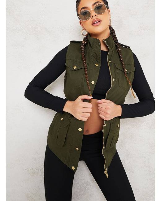 Green Women's Military Jackets - Clothing | Stylicy
