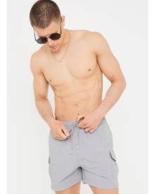 ISAWITFIRST.com Grey Men's Cargo Swim Shorts - XS / GREY