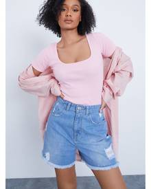ISAWITFIRST.com Baby Pink Short Sleeved Square Neck Bodysuit - 4 / PINK ISAWITFIRST.com Baby Pink Short Sleeved Square Neck Bodysuit - 4 / PINK