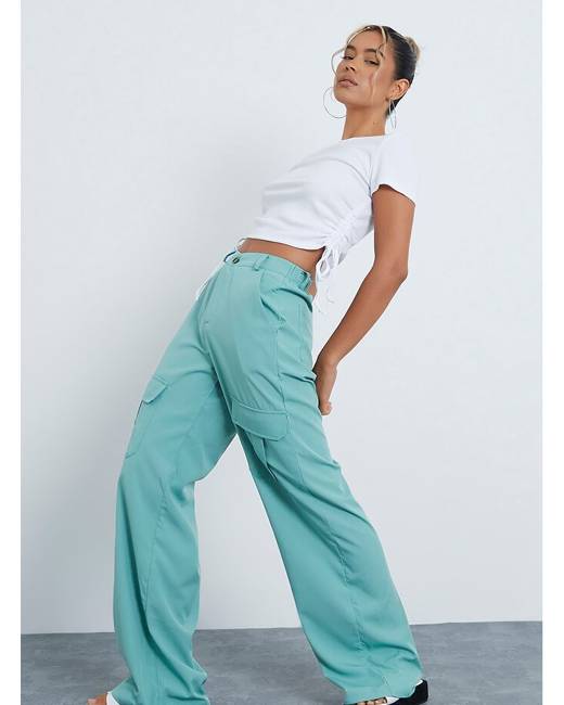 Green Women's Cargo Pants - Clothing