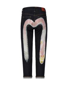 Evisu 2-Layer Hand-brushed Daicock Foil Print Relax Fit Jeans