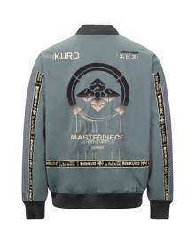 Evisu Gradient Kamon Embroidery Bomber Jacket