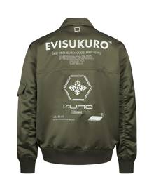 Evisu Allover Logo Print Bomber Jacket