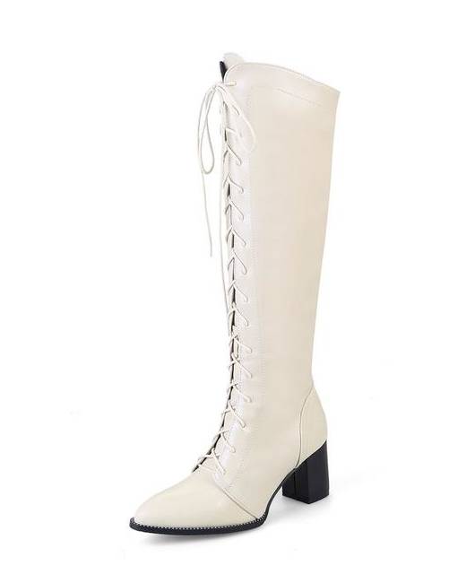 women's lace up knee boots