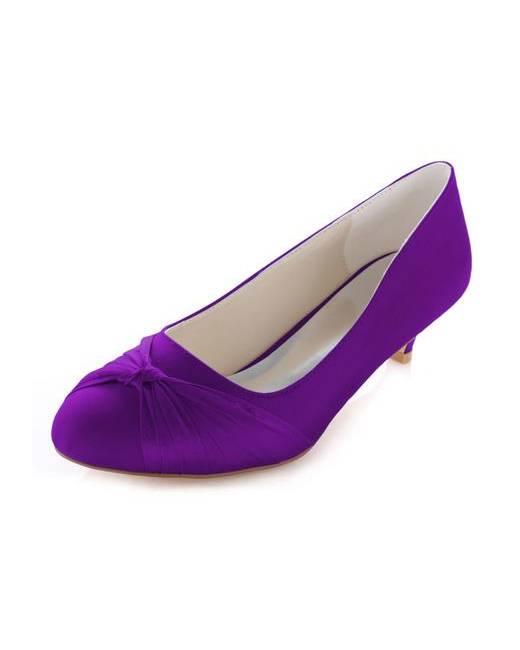 Purple pumps sale low heel