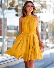 womens yellow summer dresses