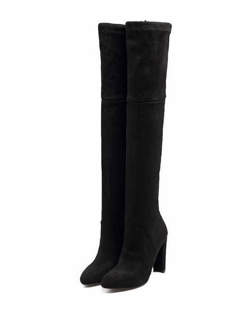 Size 34-48 Fashion Womens Knee High Boots Lace Up Buckle High Stiletto Clubwear