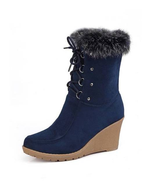 womens navy blue winter boots