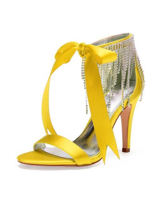 high heels yellow colour