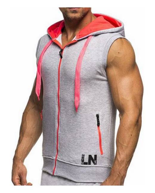 muscle shirt with hood