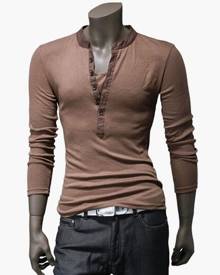 long sleeve v neck t shirt