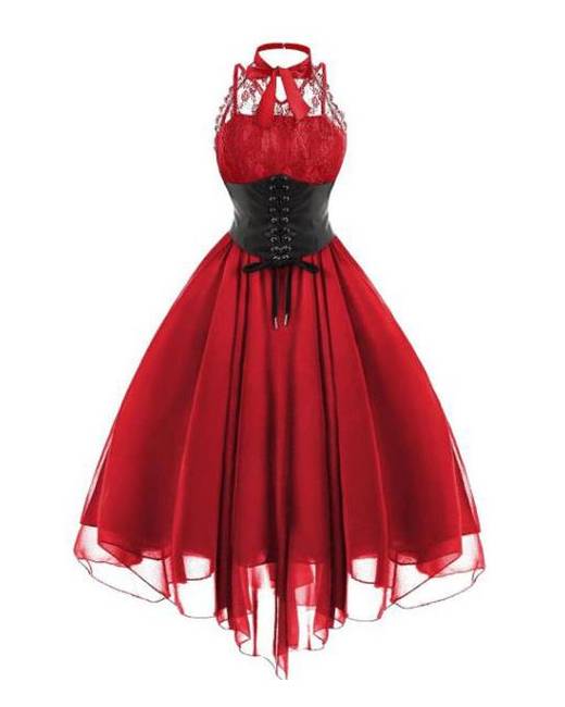 gothic dress red