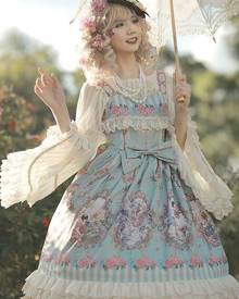 milanoo.com Milanoo Classic Lolita JSK Dress Infanta Purple Short Sleeves Bows Lolita Jumper Skirts