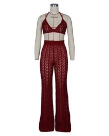 milanoo.com Milanoo 2 Piece Outfit Sheer Knitted Bralette With Pants Beachwear milanoo.com Milanoo 2 Piece Outfit Sheer Knitted Bralette With Pants Beachwear