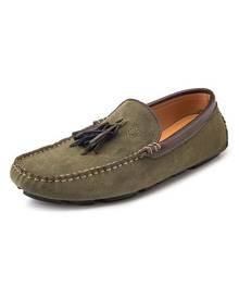 milanoo.com Milanoo Mens Tassel Moccasin Loafers Slip-On Round Toe Suede Driving Shoes