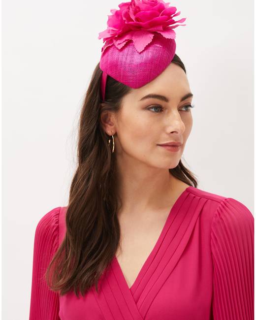 SUZANNE BETTLEY CERISE HOT PINK WEDDING  HAT DISC FASCINATOR MOTHER OF THE BRIDE 