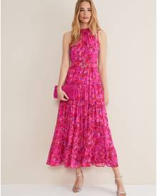 Phase Eight Women's Kara Tiered Belted Floral Maxi Dress
