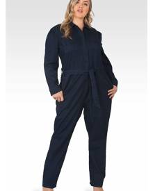 Standards & Practices Janeen Light Weight Denim Boiler Suit in Navy Blue Size 1X