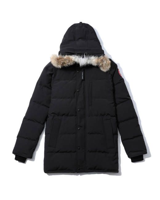 Canada Goose Hooded Feather-down Padded Jacket in Black for Men Mens Clothing Jackets Down and padded jackets 