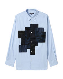 Comme des Garçons HOMME Chest patchwork striped shirt