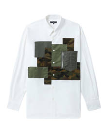 Comme des Garçons HOMME Patchwork zip pocket shirt