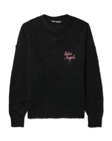 PALM ANGELS Sprayed palm intarsia sweater