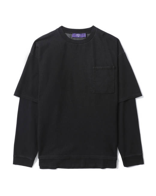 And Now This Men's Oversized-Fit Layered Contrast Long-Sleeve T