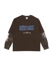 AAPE Panelled layered graphic long sleeve tee