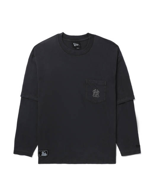And Now This Men's Oversized-Fit Layered Contrast Long-Sleeve T